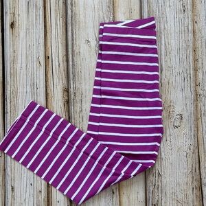 Primary Kids Leggings in Purple and White Stripes